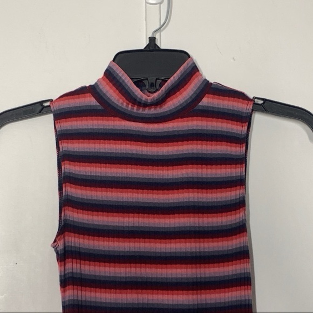Abound Striped Mock Neck Sleeveless Bodysuit - Picture 5 of 10
